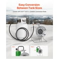 thumbnail image 4 of Grade Ice Fishing Propane Heater, 18K BTU Powerful Heating, Universal for 1lb Small & 5-40lb Large Tanks, 3 Heat Controls & 180-Degree Infrared Radiant Technology, 4 of 11
