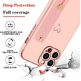 thumbnail image 5 of for iPhone 13 Pro Max Case for Women Girls, Bling Luxury Plated Bumper with Love-Heart Design, Adjustable Hand Strap Stand, Raised Edges Shockproof Protection for iPhone 13 Pro Max - Pink, 5 of 18