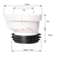 thumbnail image 2 of DOLITY Bride de Toilette Décalée Installation Facile Raccord de Tuyau Décalé Extension PVC Toilette Amovible 2cm, 2 of 7