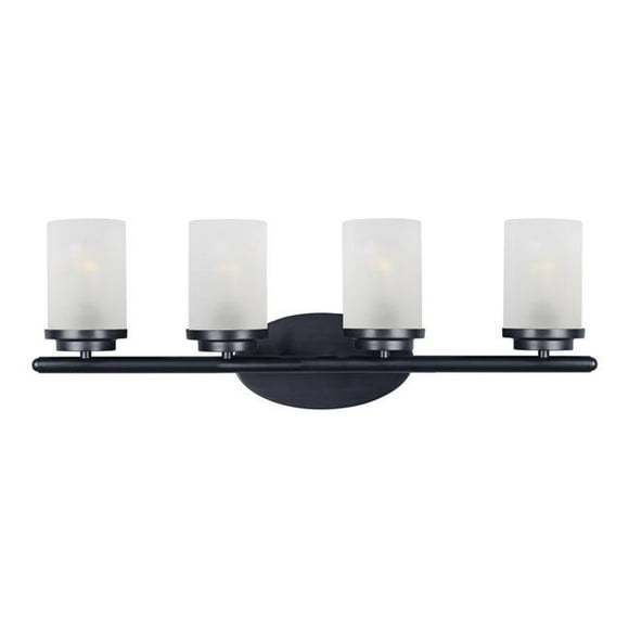 Maxim 10214FTBK Corona 4-Light Bath Vanity, Black