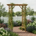 thumbnail image 6 of Wooden Arbor   Wedding Ceremony Arch  Plant Climbing Trellis & Christmas Decor Pergola for Garden Backyard, 6 of 19