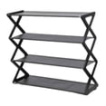thumbnail image 3 of Shangren Shoe Rack Large Capacity Lightweight PP and Nonwoven Shelving Shoe Organizer Black, 3 of 8