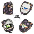 thumbnail image 5 of FORMRS Mini Backpack Purse for Women Quilted Travel Daypack Casual Shoulder Bag, Halloween Purple Ghosts, 5 of 7