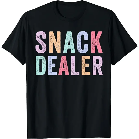 Funny Snack Dealer Retro Graphic for Unisex Teacher Short Sleeve T-Shirt