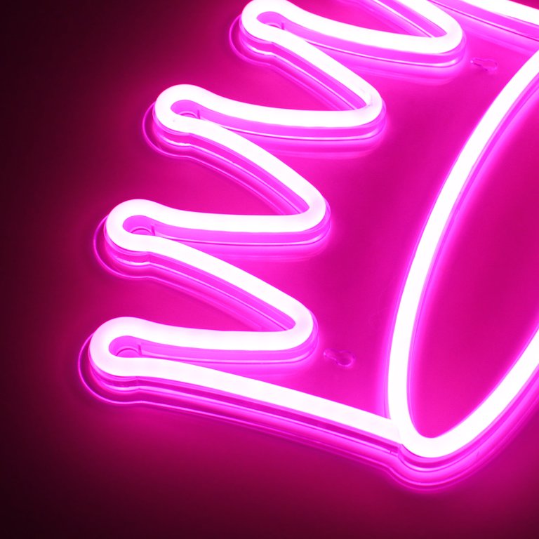 Disco' Glass Neon Sign - Pink