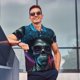 thumbnail image 4 of Balery Punk Style Blue Haired Skull Camisa Polo de Hombre con Estampado, de Manga Corta y Tejido Medio, Camisa Tipo Golf Polo-3X-Large, 4 of 6