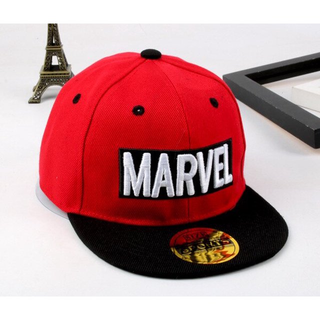Gorro de béisbol de dibujos animados para niños y niñas, gorro de hip hop con borde plano, Spiderman, plantilla de dibujos animados animados, gorros de bebé de 2 a 8 años, Marvel hola suerte unisex