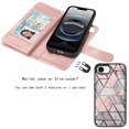 thumbnail image 3 of For Apple iphone 16e Case Wallet with Credit Card Holder for Women Men, Flip PU Leather Wallet Phone Case for iphone 16e 2025, Tekcoo Detachable Magnetic Kickstand Cover with Wrist Strap, Marble, 3 of 7