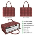 thumbnail image 2 of Large Capacity Tote Bag,Red Black Checkerboard Checkered Pattern Handbag Fashion Luxury Tote Bag,15.7"x13"x 5.1" Inches,Laptop Compatible, 2 of 6