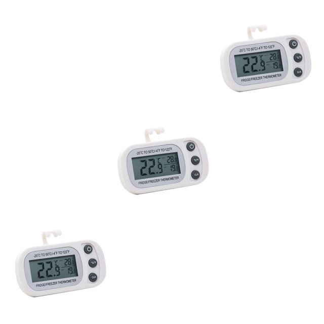 Inteprter Digital Portable LCD Screen Display IPX4 Control Meter Gauge Button Waterproof Refrigerator Temperature Type1 NO1 Inteprter CBP110865