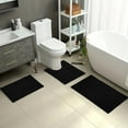 thumbnail image 1 of Boovnll Bathroom Rugs Set of 3, Super Absorbent Soft Chenille Solid Color Toilet Mat, Bath Mat Non-Slip Backing Quickly Drying for Bathroom, Kitchen, Pool, Bath Mats for Bathroom, 1 of 8
