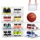 thumbnail image 1 of Juego de 10 zapatera organizador transparente organizador de zapatos de plástico rígido caja de zapatos apilable con puerta de succión plegable (blanc, 1 of 8