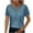 Blue, variant on Timegard Womens Tops Summer Beach Ribbed Lace Scoop Neck Comfy Drop Shoulder Tee Shirts Casual Top