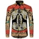thumbnail image 3 of Camisa con botones para hombre nueva, camisas de manga larga con estampado africano Dashiki, ropa tradicional para parejas, ropa de calle de estilo étnico de hip hop, 3 of 5