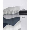 thumbnail image 6 of Navy Blue Ombre Tier Curtains 36 Inch Length,Sheer Curtains for Bedroom Living Room Window Modern Geometric Moire Abstract Art Rod Pocket Drapes Kitchen Curtains Small Half Window 27.5"x36" 2 Panels, 6 of 7