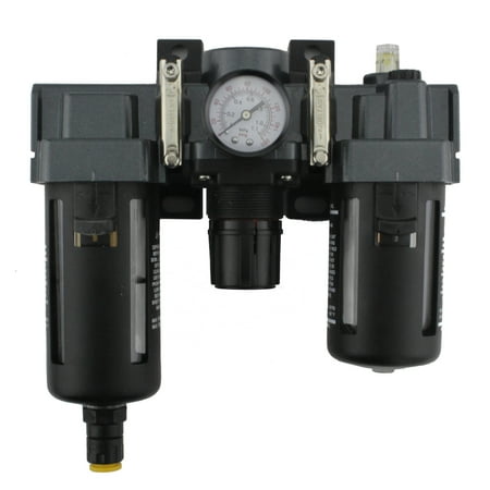 EXELAIR™ by Milton FRL Air Filter, Regulator, and Lubricator System - 1/4" NPT - Polycarbonate Bowl, Automatic Float (EX45FRL40A-02P)
