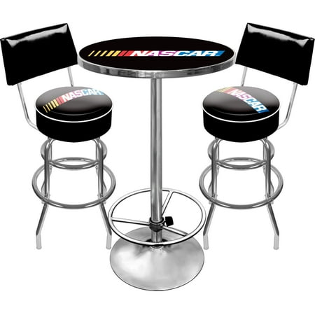 Pub Gameroom - NASCAR Gameroom Combo 2 Stools with Back & Table