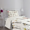 thumbnail image 5 of Ambesonne Wedding Quilted Bedspread Set 2 Pcs, Cartoon Couple Funny, Twin Size, Multicolor, 5 of 6