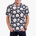 thumbnail image 1 of Fotbe Cute Basebal Pattern Men’s Golf Polo Shirt – Breathable Performance Golf Shirt with Button-Down Collar-Medium, 1 of 6