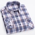 thumbnail image 5 of XDZJLR Men Shirts Long Sleeved Pure Wool Plaid Plus Size Fashion Tops, 5 of 5