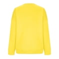 thumbnail image 3 of KDDYLITQ Oversized Sweatshirt for Women Long Sleeve Crewneck Basic Solid Loose Fit Cute Sweatshirts Soft Winter Trendy Pullover Tops Yellow XL, 3 of 5