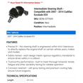 thumbnail image 2 of Intermediate Steering Shaft - Compatible with 2007 - 2014 Cadillac Escalade ESV - Dorman, 2 of 2