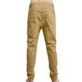 thumbnail image 3 of J. METHOD Men’s Joggers Pants Casual Lightweight Comfy Harem Slim Fit Adjustable Elastic Waist Pockets Sweatpants NEMP08 Wheat 5XL, 3 of 6