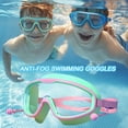 thumbnail image 4 of Pebbuoy Swim Goggles with Earplug for 3-15 Years Old Kids,Waterproof Anti-Fog UV Protection Clear Lens Silicone Goggles Snorkeling Equipment, 4 of 6