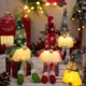 thumbnail image 4 of Adornos de gnomo de muñeco sin rostro de Navidad con luz LED, artesanías de tejido de felpa, colgante de árbol, decoraciones navideñas para el hogar, regalo para niños, 4 of 5