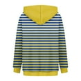 thumbnail image 4 of XFLWAM Womens Oversized Hoodies Pullover Striped Printing Sweatshirts Fall Long Sleeve Tops Trendy Loose Fit Outfits Yellow 3XL, 4 of 4
