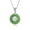 Silver, variant on Womens Asian Good Fortune Fu Symbol Green Jade Disc Pendant Necklace Gold Plated .925 Sterling Silver