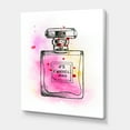 thumbnail image 3 of Designart ' Perfume Chanel Five Pink Strokes ' French Country Canvas Wall Art Print, 3 of 4