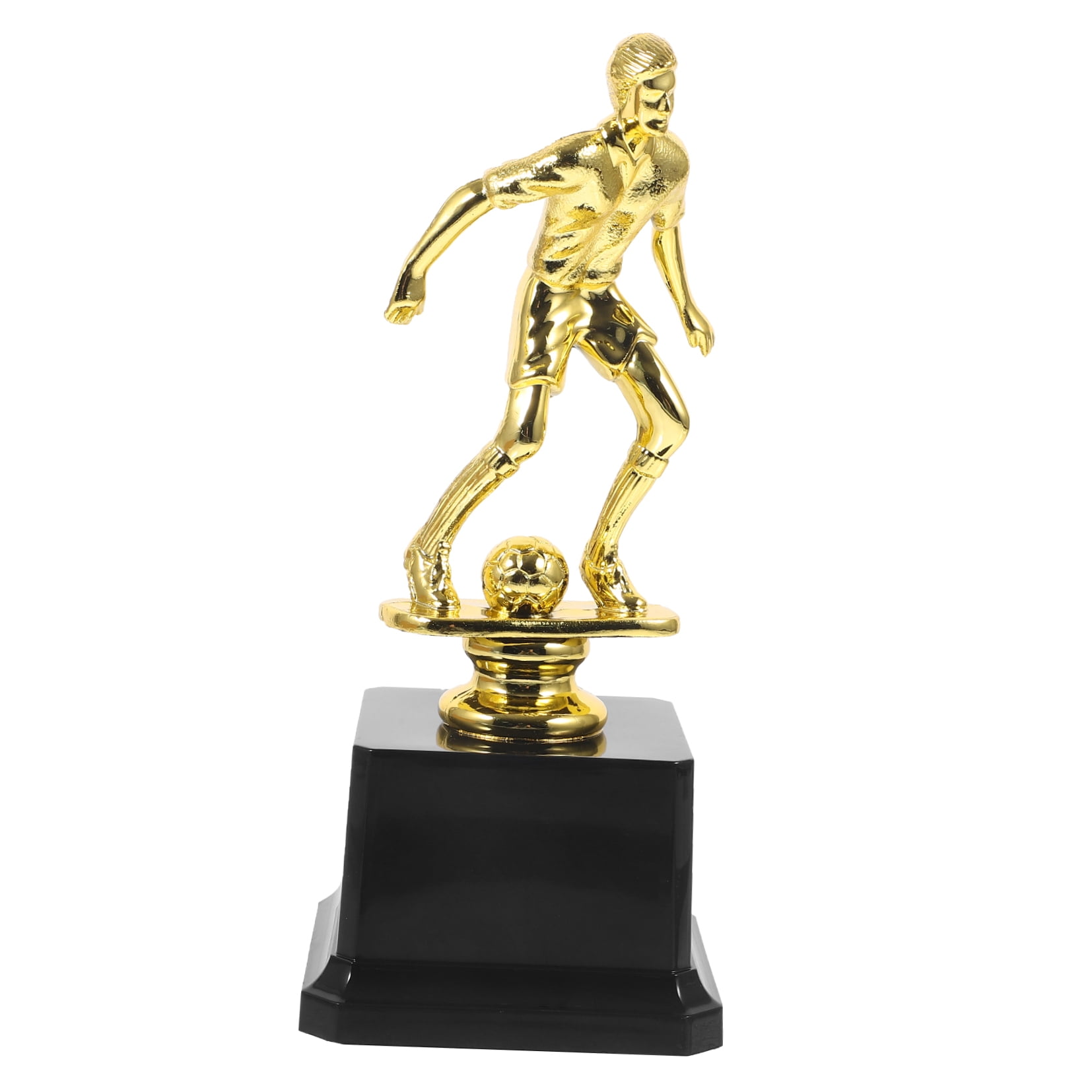 LABSERRON 1Pcs Soccer Ball Shape Plastic Award Trophy for School Events and Competitions 11.8x3x3in