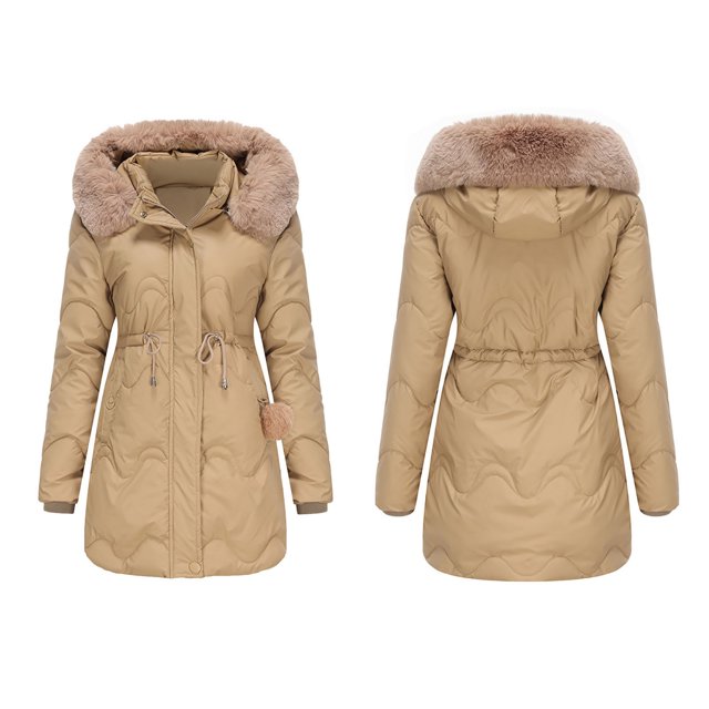Winter Jackets for Women Fashionable Long Sleeved Solid Color Hoodie With Pockets, Cotton Jacket, Long Sleeved Cotton Jacket Jacket Women on Clearance