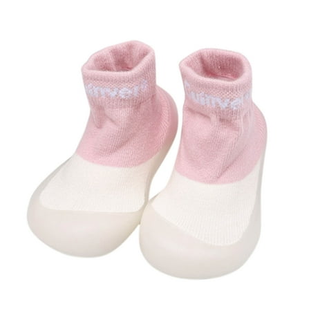 

Youmylove Socks Letter Baby Shoes Toddler Elastic Solid Non-Slip Infant First Walkers Baby Shoes Cute Cartoon Prewalker