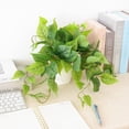 thumbnail image 5 of CoreLiving Artificial Potted Plants, Realistic Small Fake Pothos in Plastic Pot, Faux Indoor Plant for Home Office Bathroom Shelf, Set of 1 Silk Greenery Decor, 5 of 8