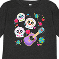 thumbnail image 4 of Inktastic Day of the Dead Owl Sugar Skulls and Guitar Boys or Girls Long Sleeve Toddler T-Shirt, 4 of 5