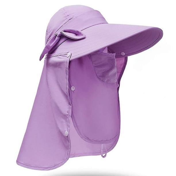Gorra para el sol para mujer Upf+50 con solapa desmontable y visera de ala ancha, protección solar, sombreros para senderismo