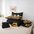 thumbnail image 6 of Homewish Leopard Print 7-Piece Twin Bedding Sets For Teens Boys Girls,Kawaii Bow Bedding Comforter Set,Black Brown Breathable Sheet Sets,Super Cozy Room Decor,Reversible, 6 of 8