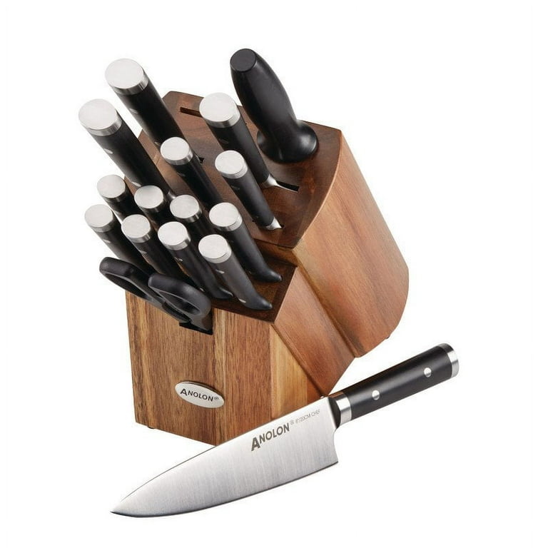 AIRPJ 17 Piece Stainless Steel Knife Block Set