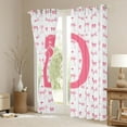 thumbnail image 3 of Feelyou Initial D Curtains Pack of 2 (42x84 Each), Pink Princess Bowknot Curtains Blackout, 3 of 6