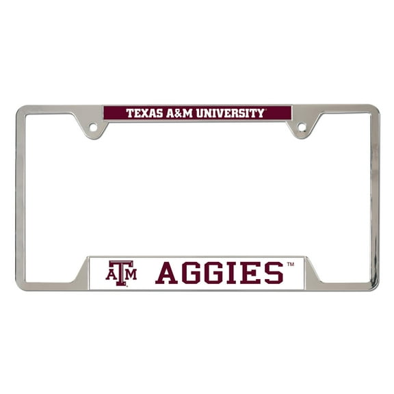 WinCraft Texas A&M Aggies Chrome Plated Metal License Plate Frame