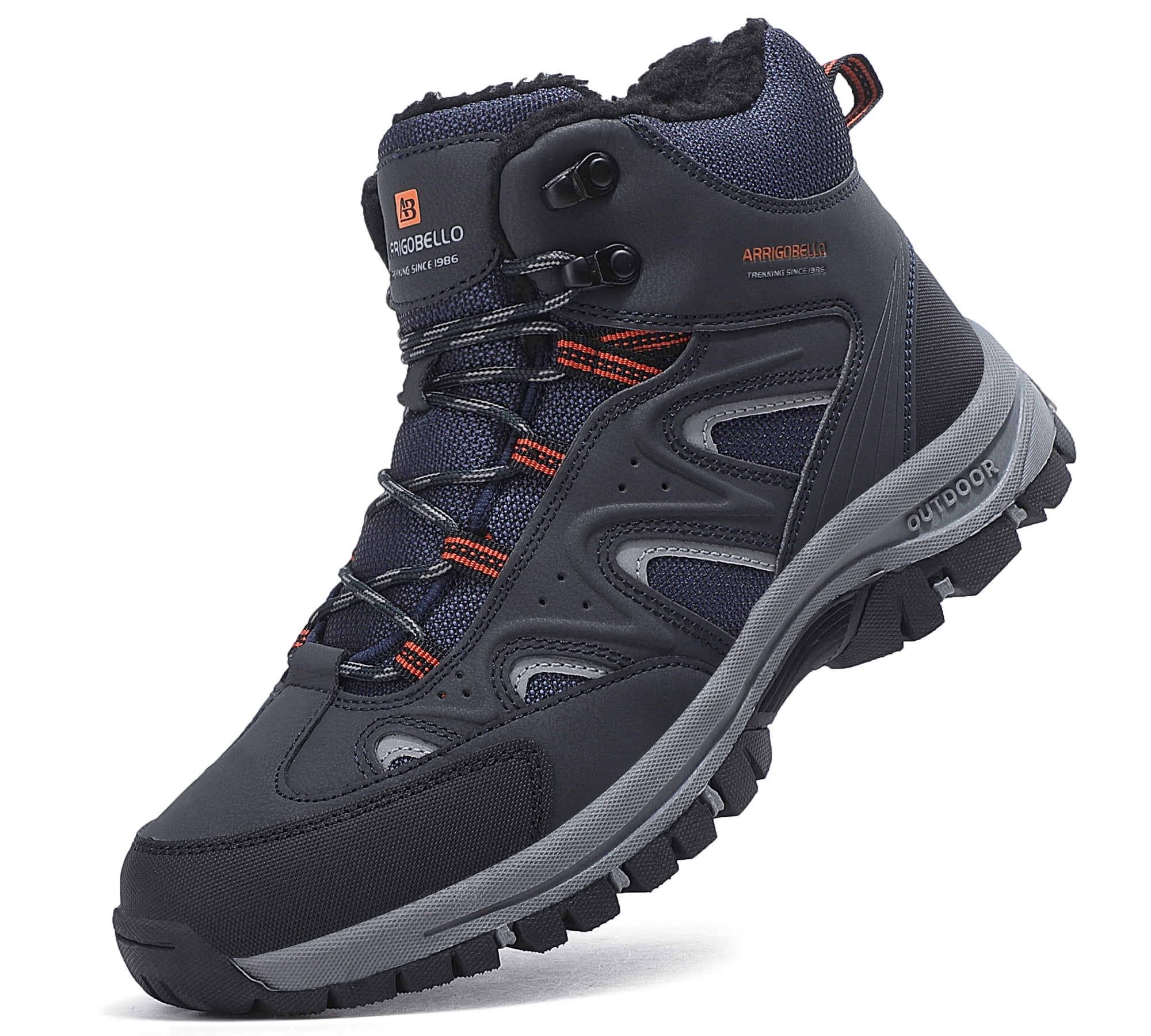 TOPIO Men's Snow Hiking Boots Outdoor Winter Snow Boots
