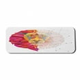 thumbnail image 1 of Geometric Computer Mouse Pad, Lion Head Art Geometric Graphic in Digital Triangle Rainbow Retro Style, Rectangle Non-Slip Rubber Mousepad Large, 31" x 12" Gaming Size, White Pink Orange, by Ambesonne, 1 of 2