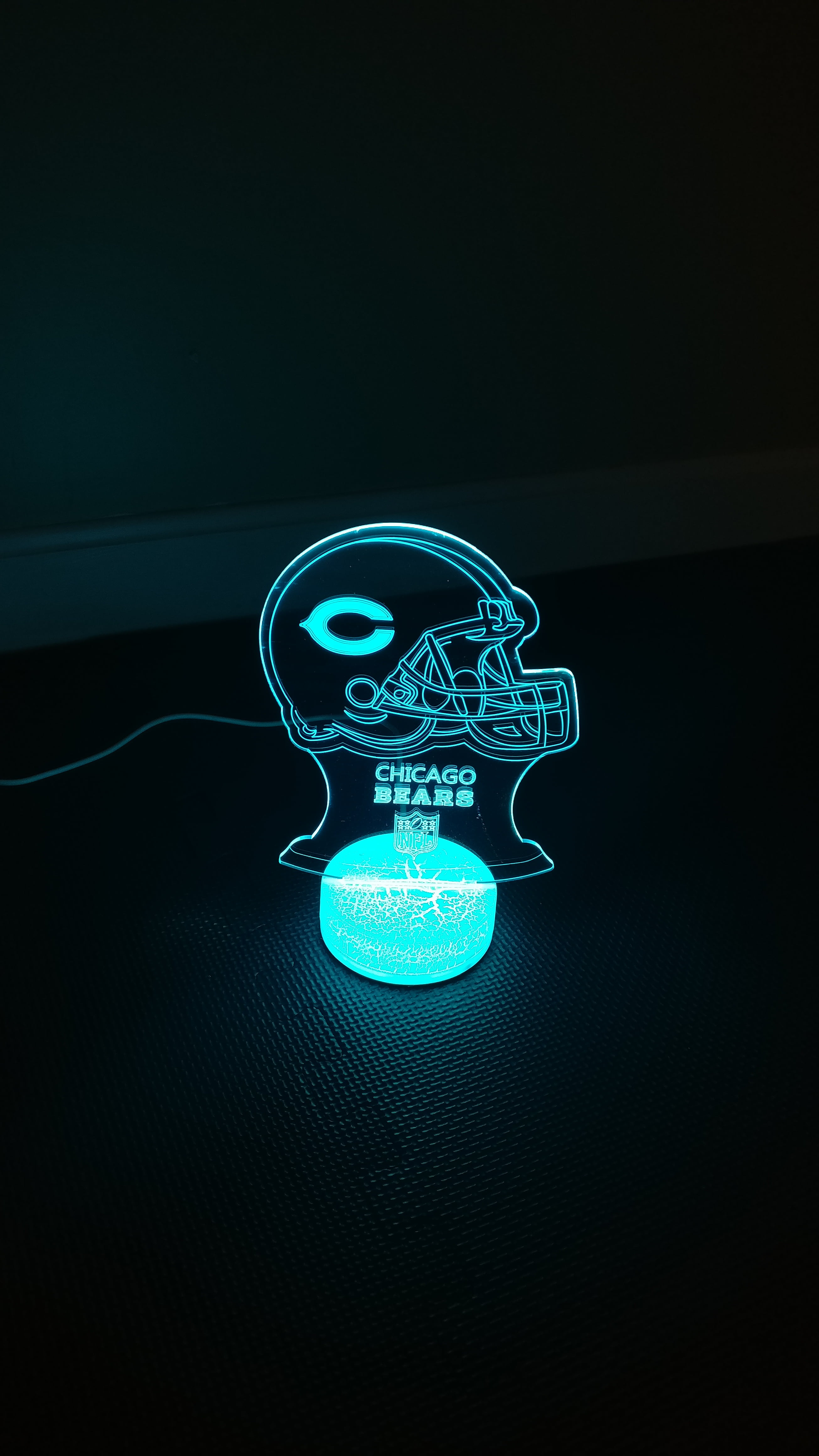 Customize Raptors 3D Illusion LED Night Light Lamp Handmade Home Bedroom Decorative Night Light USB Cable Smart Touch Button LED Multi 7 Color Change LED Desk Table Light 