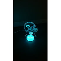 Chicago Football Team 3D Night Light Color Changing Illusion Lamp for Children Kids NFL Sport Fan Gift Christmas Birthday Best Gifts