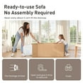 thumbnail image 4 of Sophia & William 104" Oversized L-Shaped Sectional Sofa 3 Seat Modern Corduroy Compressed Couch 28.4" Deep Modular Sofa for Living Room, Bedroom, Beige, 4 of 9