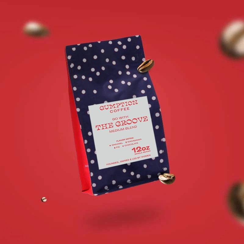Gumption Coffee | Go With The Groove - Rich Blend| Specialty Coffee Whole Beans | 16oz
