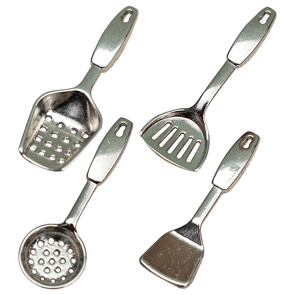 1 Set Mini Kitchen Utensils Tiny House Miniature Spatula Spoons Kids