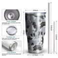 thumbnail image 6 of 30oz Cute Border Collie Pattern Tumblers Stainless Steel Tumbler with Lid and Straw,Vacuum Insulated Double Wall Travel Tumbler Cups Mug with Cleaning Brush for Coffee,Tea, 6 of 7